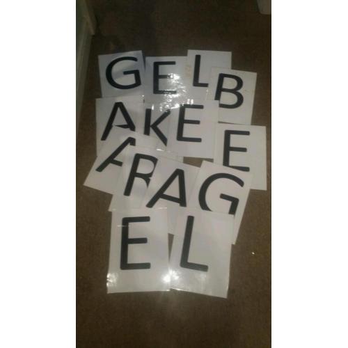 Mixture of Biggish letter signs