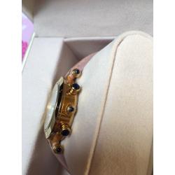 Ladies designer watch Klaus Kobec 18ct gold plated