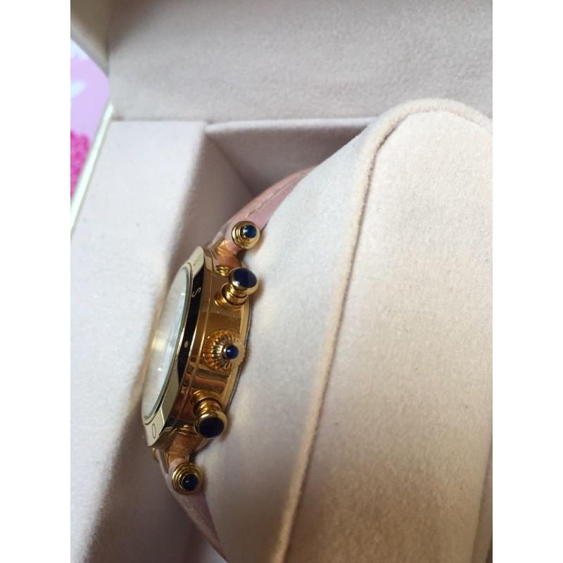 Ladies designer watch Klaus Kobec 18ct gold plated