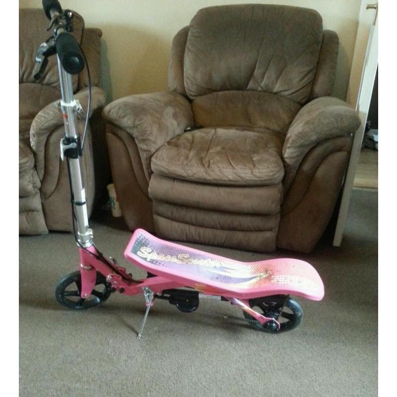 Pink space scooter