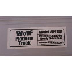 Wolf 150 kg platform truck. Never used