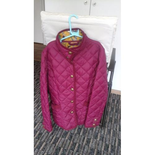 jouels jacket burgendy with yellow flower lineing.very good condition.