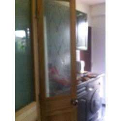 Bi folding pine wood door with handles reduced!less than half price