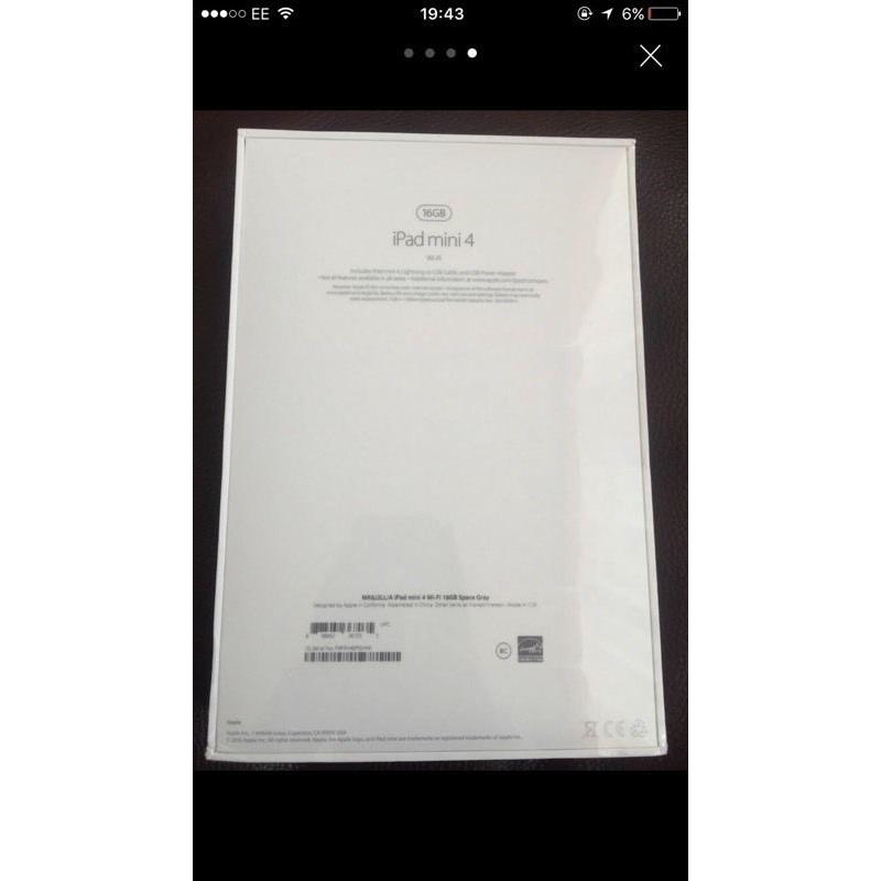 iPad 4 Mini 16GB WiFi UNOPENED NEW