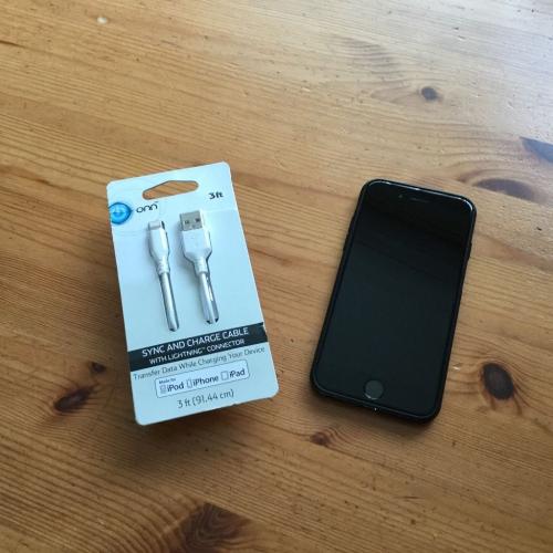 Apple I phone 6 with protective cover black