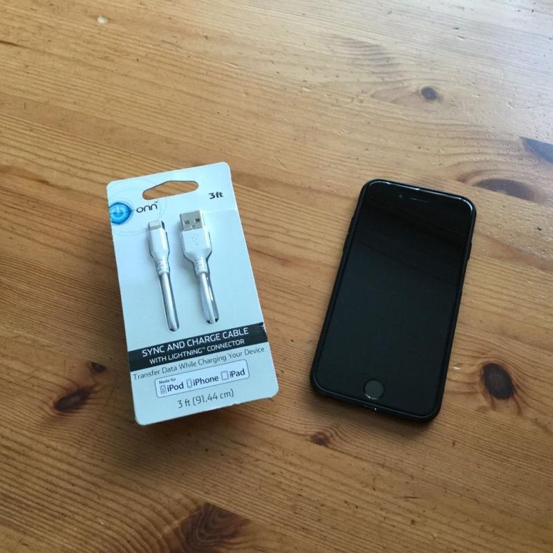 Apple I phone 6 with protective cover black