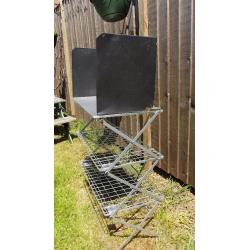 Folding camping kitchen stand