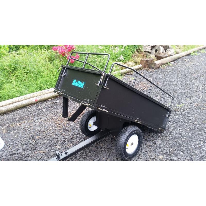 Kawasaki klf 300c Quad with New Kellfri tipping trailer