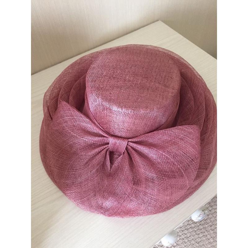Cerise pink wedding hat