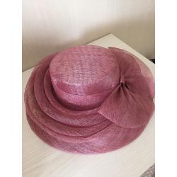 Cerise pink wedding hat