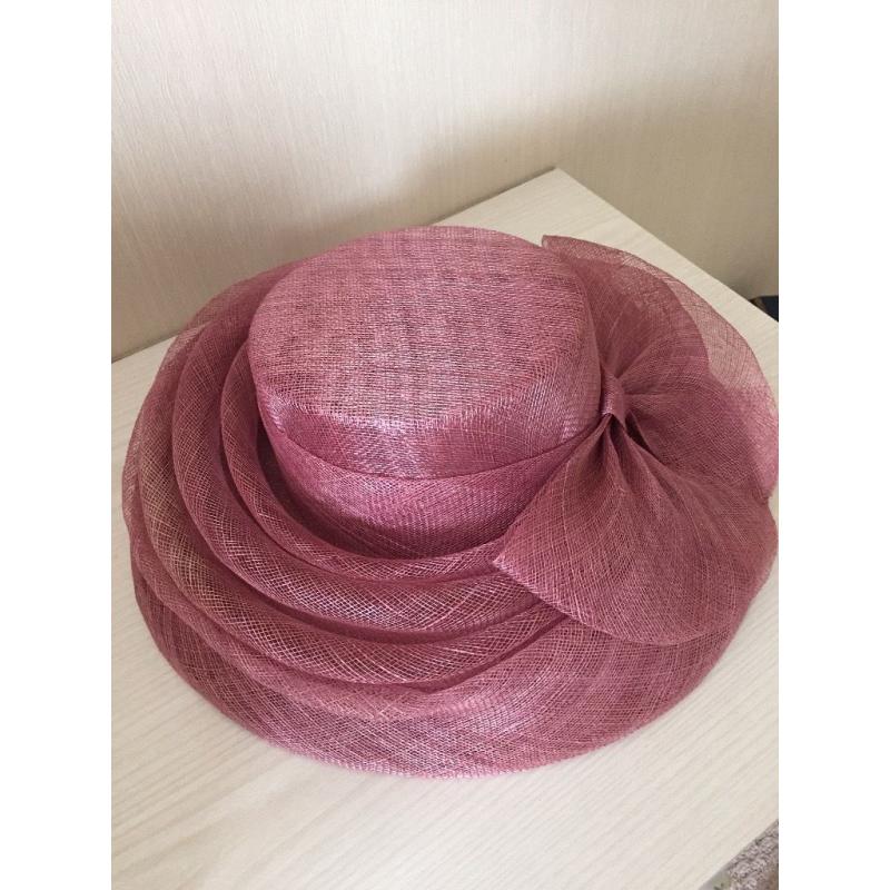 Cerise pink wedding hat