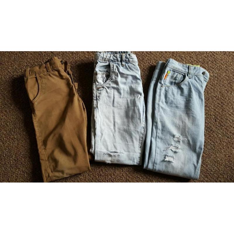 Boys mix of jeans and Chinos. Age 9/10