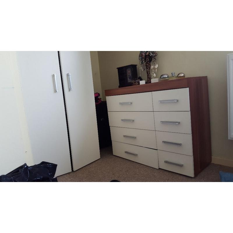 Wardrobe, Chest of Drawers and 2 Bedside Tables