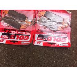 goldfren pads 2 sets for sv650 or gsxf600 code 124..