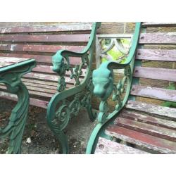 Heavy iron garden table set