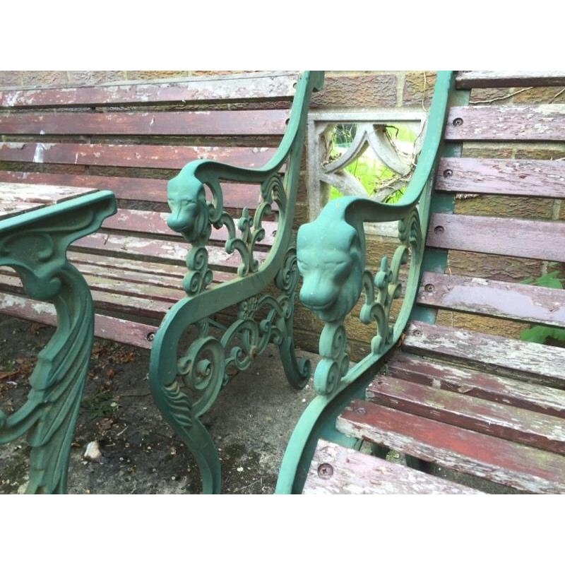 Heavy iron garden table set