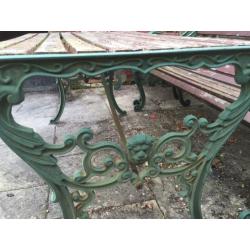 Heavy iron garden table set