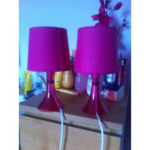 Small bedroom lamps lovely cerise pink