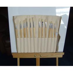 easel,brushes,paints & 2 canvasses-new in box-unwanted gift