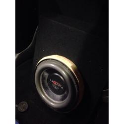 T. rex sub 3000w, 1000w rms and 4000w in phase amp