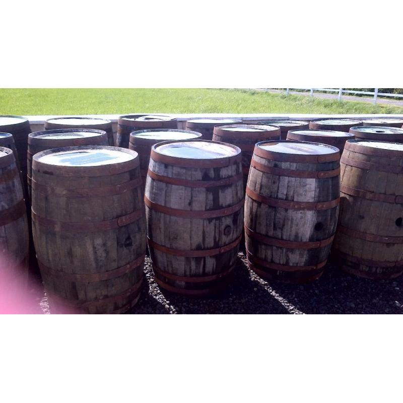 Full size Whiskey barrels , water butts.
