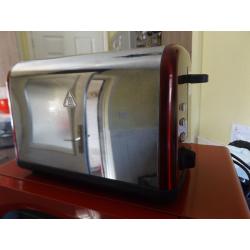 Toaster Red And Chrome 2 Slice.