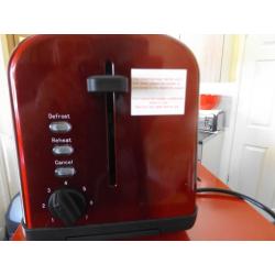 Toaster Red And Chrome 2 Slice.