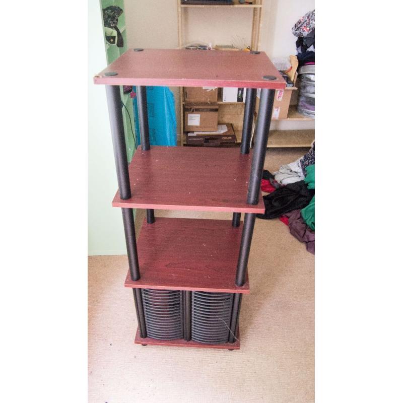 3 tiered storage shelf. built in Bluray/game rack