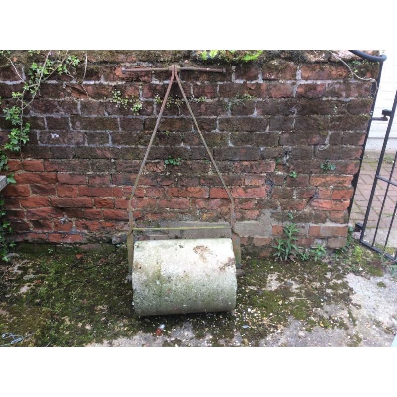 Old Concrete Garden Roller