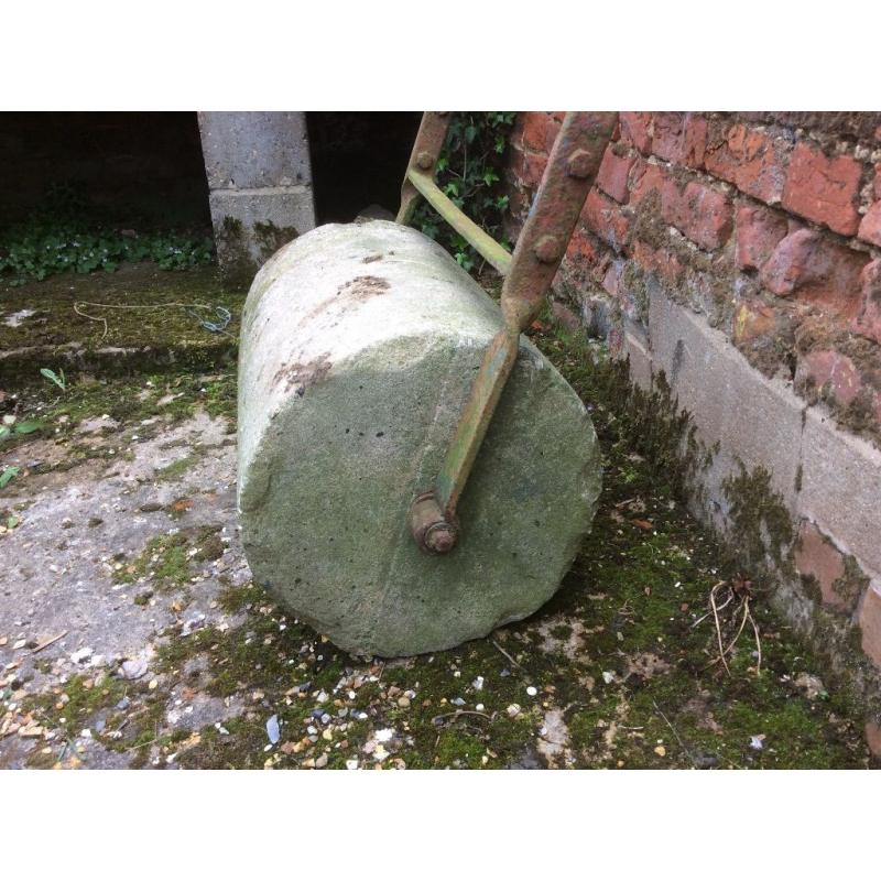 Old Concrete Garden Roller