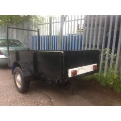 car trailer 9ft x 4ft drop tail steel