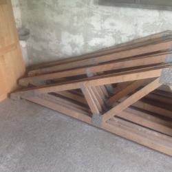 Garage, building pre formed trusses