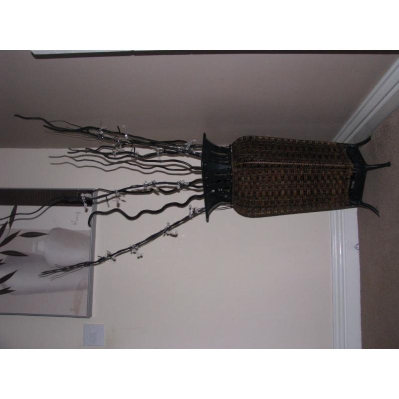 wicker vase.