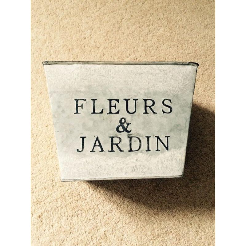 French Zinc Flower Pot