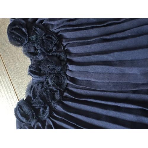 X 2 Mamas and Papas Navy flower pleat dress