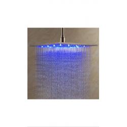 12" square colour changing LED rainfall shower head