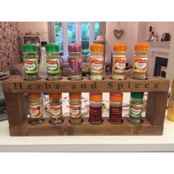 Wooden Herbs & Spice Rack