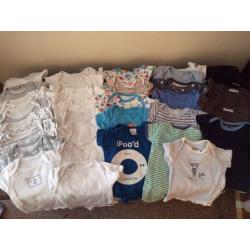 Large bundle of baby boys clothes 0-3 months