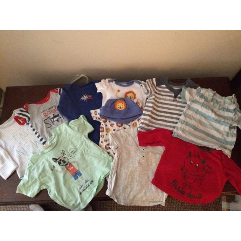 Large bundle of baby boys clothes 0-3 months