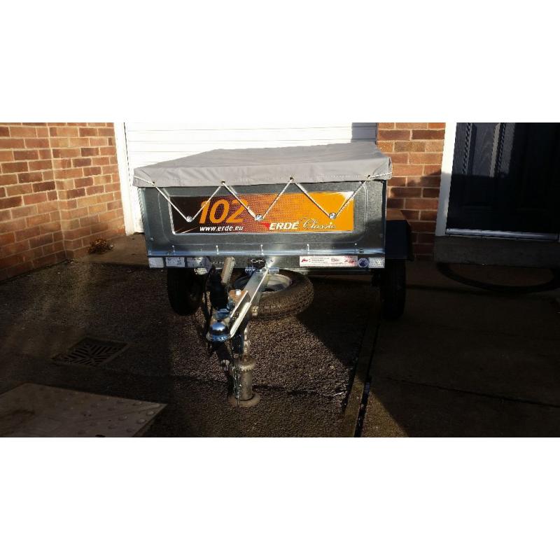 ERDE 102 CLASSIC TRAILER 2015 MODEL LIKE NEW WITH NEW COVER AND SPARE WHEEL