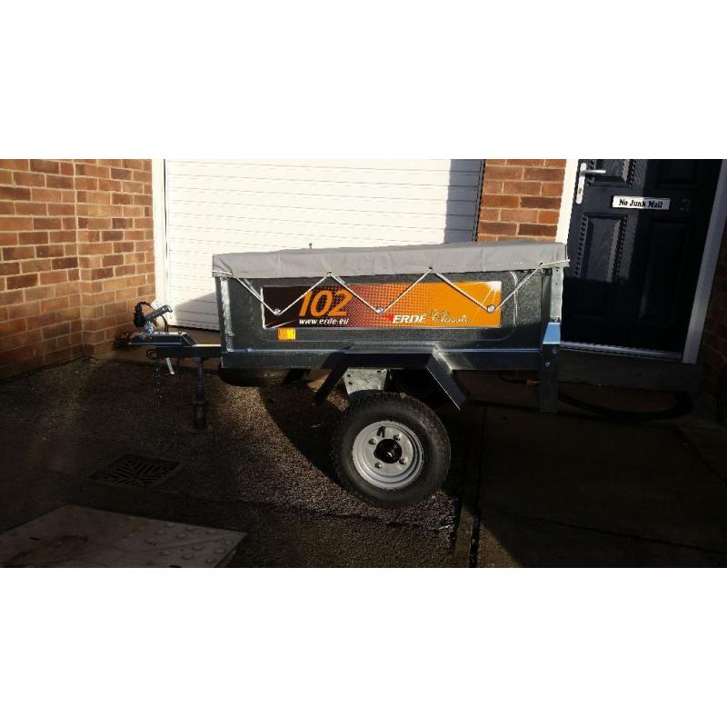 ERDE 102 CLASSIC TRAILER 2015 MODEL LIKE NEW WITH NEW COVER AND SPARE WHEEL