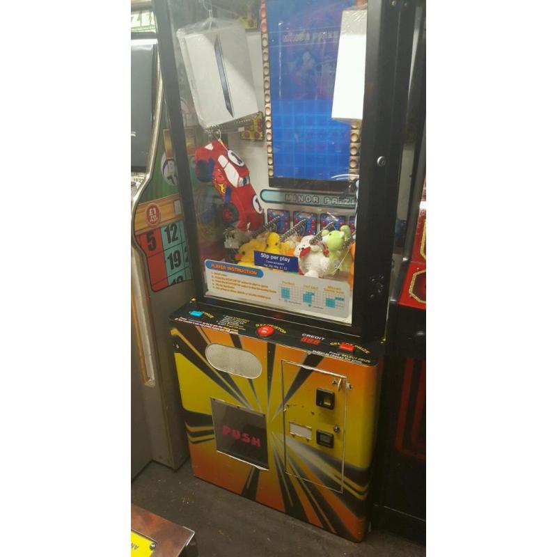 Coin operated swp skill with prize arcade machine plus stock