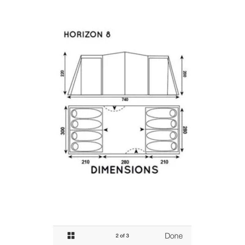 Gelert horizon 8 man tent