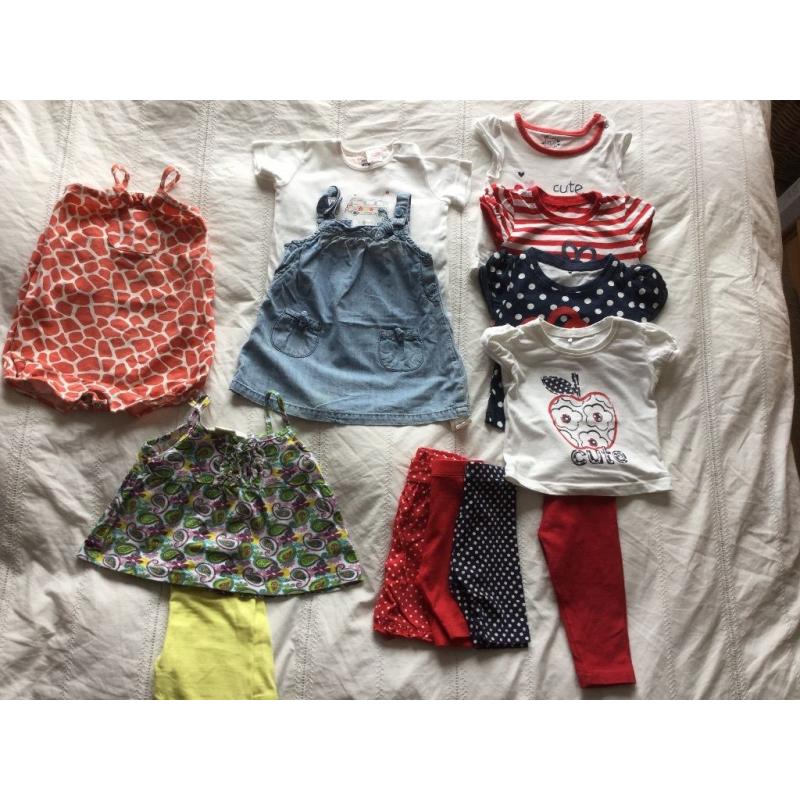 Large 6-9 month baby girl clothes bundle