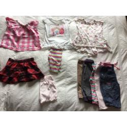 Large 6-9 month baby girl clothes bundle