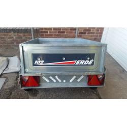 ERDE 102 TRAILER IN GREAT USED CONDITION NEW WHEEL BEARINGS READY TO USE