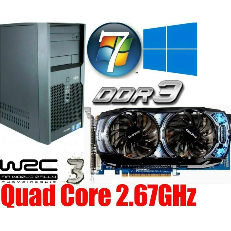 Gaming PC, Intel QUAD CORE 2.67GHz, GTS450oc Gddr5 , 4GB Ram, 320GB HD