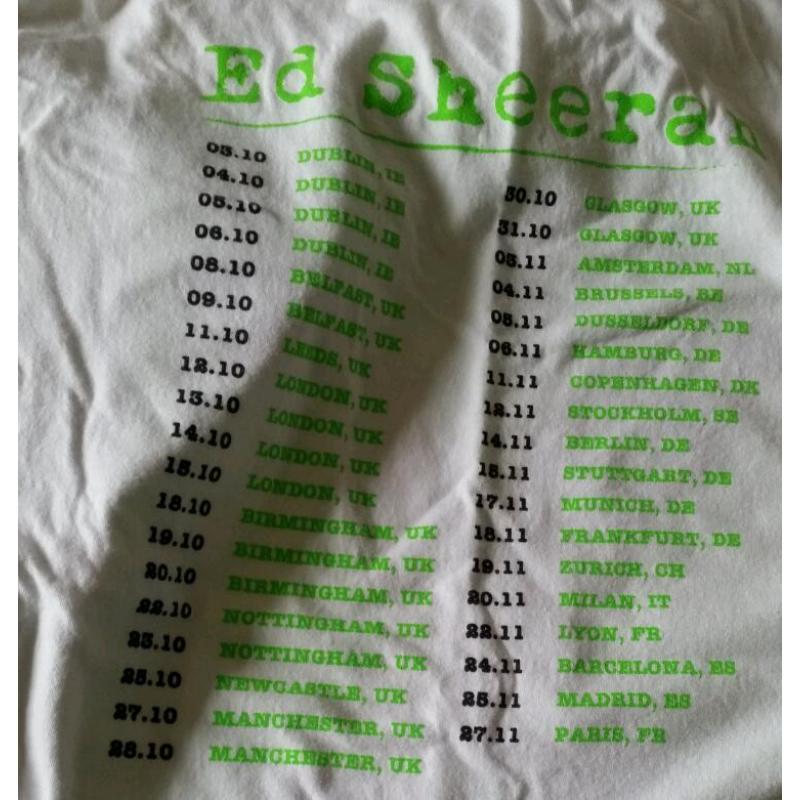 Ed Sheeran Multiply Tour Tee Shirt