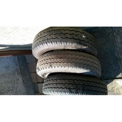 three like new van tyres or trailer
