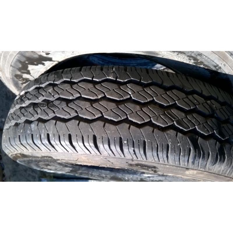 three like new van tyres or trailer